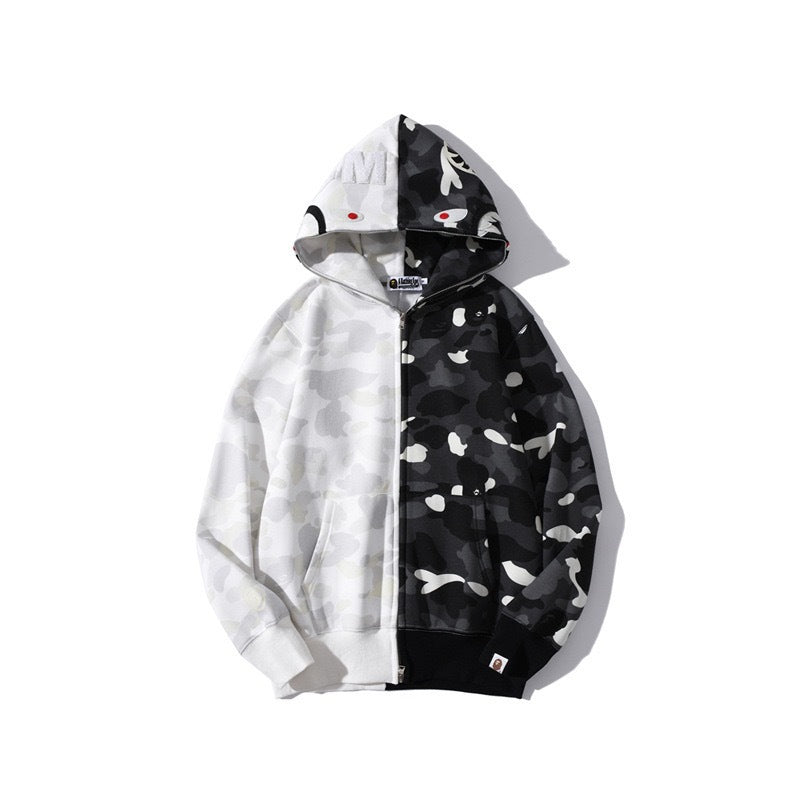 Bape Hoodie შავი თეთრში